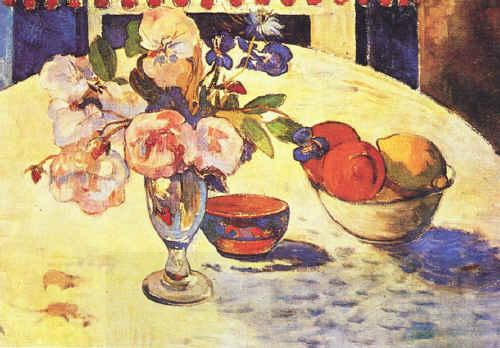 Paul Gauguin Flowers and a Bowl of Fruit on a Table  4 China oil painting art